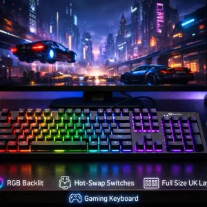 Meetion MK007 PRO RGB Mechanical Gaming Keyboard – UK Layout – Brand New Sealed
