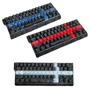 Mechanical Keyboards Keycaps 19 Key Carbon-Look Transparency Keycap Set