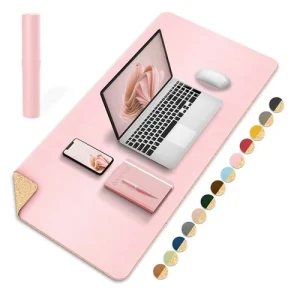 Large PU Leather Desk Mat Rectangular Waterproof Office Mouse Pad Protector