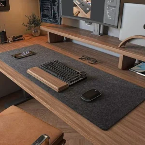 Wool Felt Mouse Pad Large Desk Mat Non-Slip Keyboard & Desk Protector